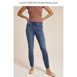 Maurices M Jeans Medium Wash Sculpt High Rise Skinny Jeans Womens 6 Stretch NWT